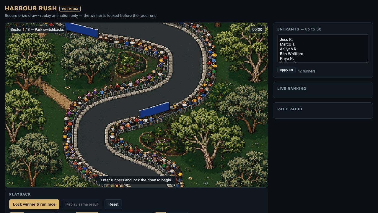 Harbour Rush FREEmium Premium interface preview